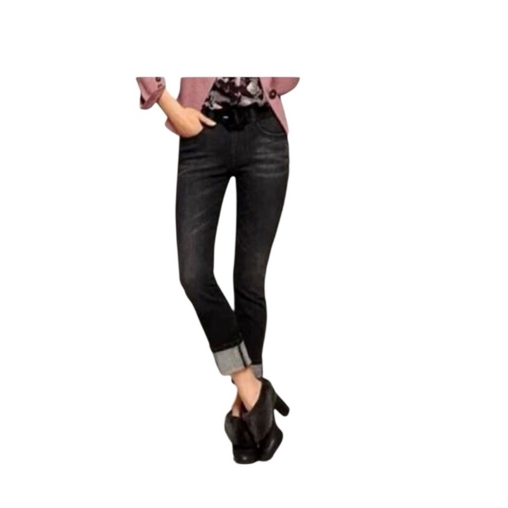 Cabi Jeans Pants Straight Leg Charcoal Gray Stretch Denim Style 3560 Size 10